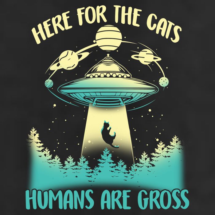 Here For The Cats Humans Are Gross Cool Comfort Performance Bucket Hat