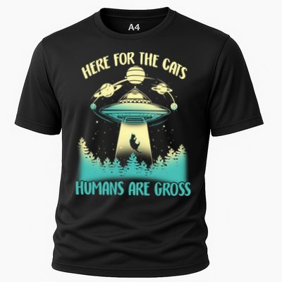 Here For The Cats Humans Are Gross Performance Shirt