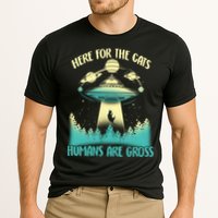 Here For The Cats Humans Are Gross Cooling Performance Crew T-Shirt