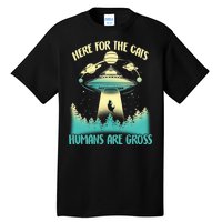 Here For The Cats Humans Are Gross Tall T-Shirt