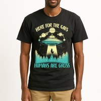 Here For The Cats Humans Are Gross Tall T-Shirt