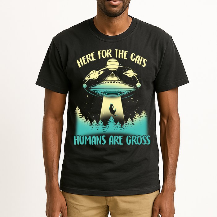 Here For The Cats Humans Are Gross Tall T-Shirt