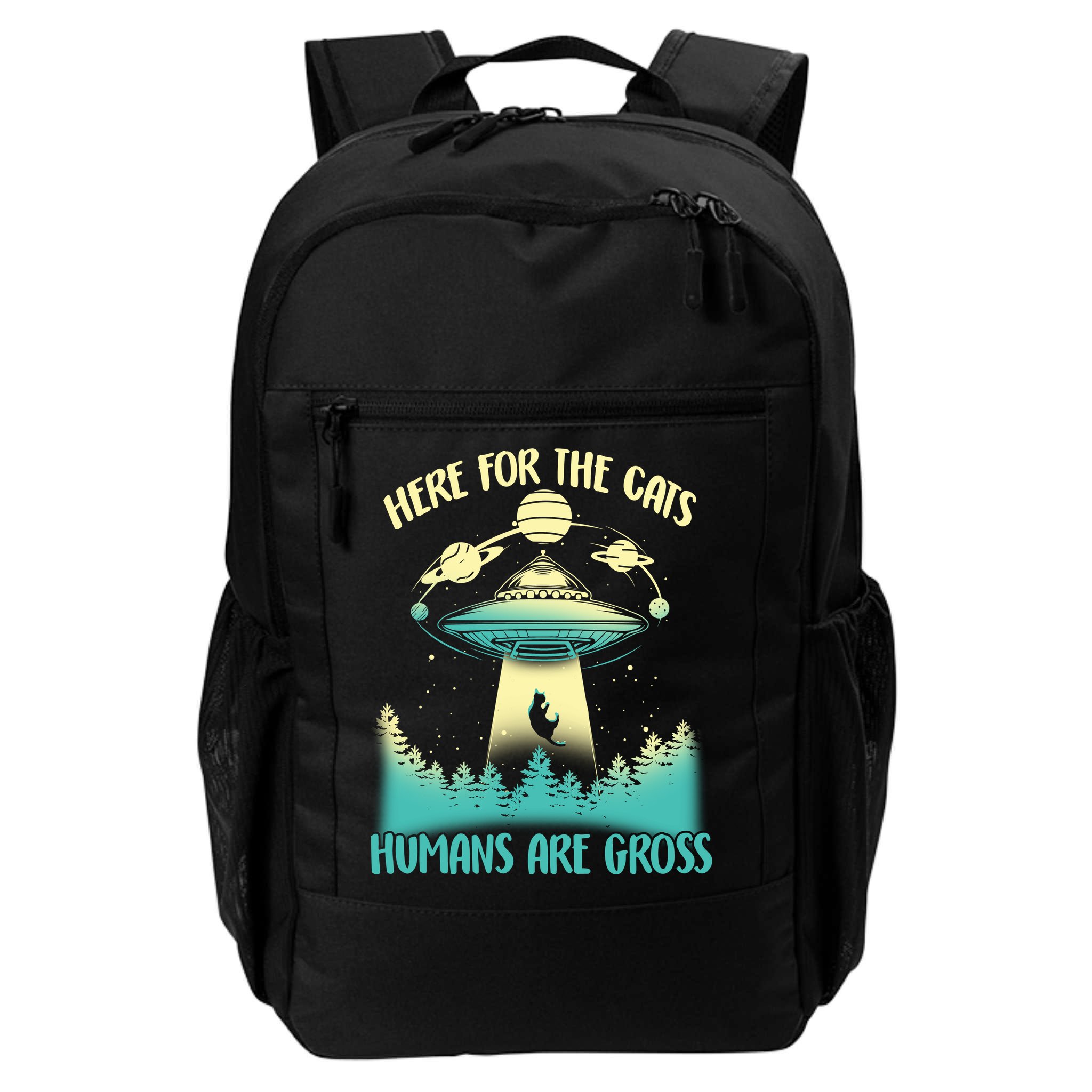 Here For The Cats Humans Are Gross Backpack