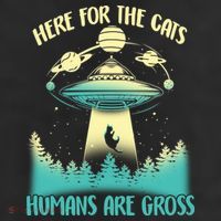 Here For The Cats Humans Are Gross 11oz C Handle Ceramic Mug