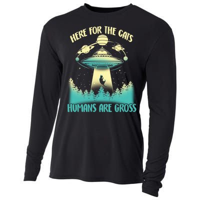 Here For The Cats Humans Are Gross Cooling Performance Long Sleeve Crew