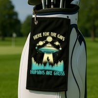 Here For The Cats Humans Are Gross Golf Towel