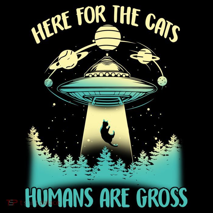 Here For The Cats Humans Are Gross Short Acrylic Beanie