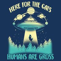 Here For The Cats Humans Are Gross Infant Baby Jersey Bodysuit