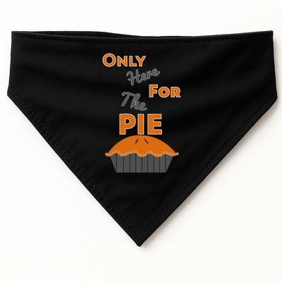 Here For The Pie Funny Thanksgiving USA-Made Doggie Bandana