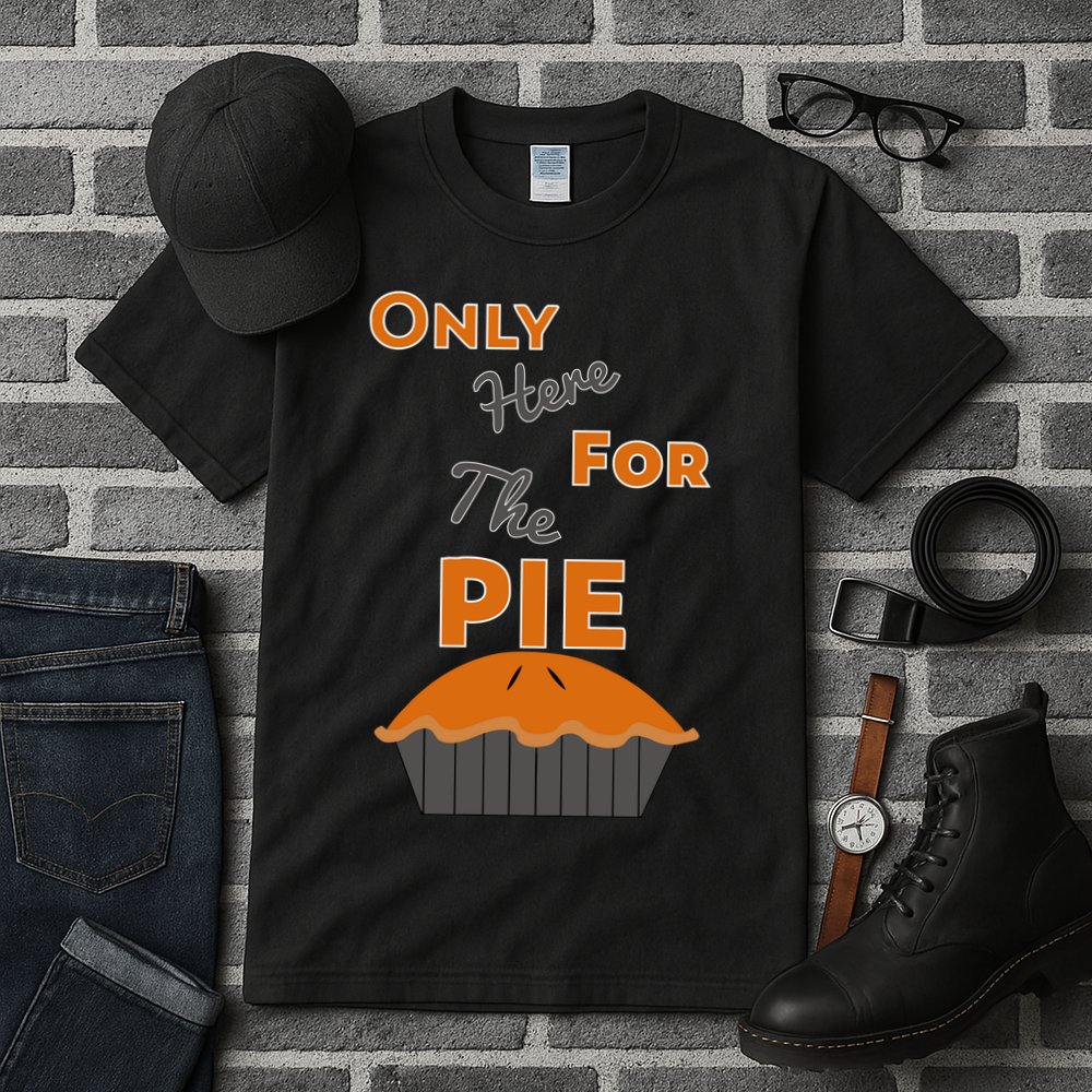 Here For The Pie Funny Thanksgiving Tall T-Shirt