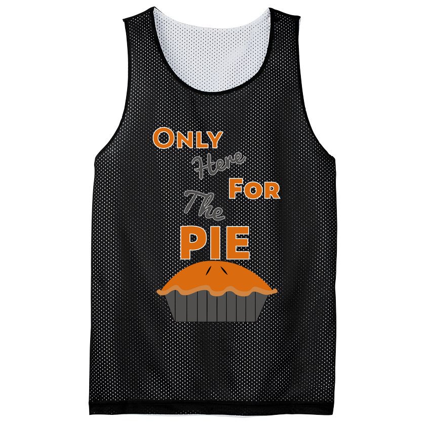 Here For The Pie Funny Thanksgiving Mesh Reversible Basketball Jersey Tank