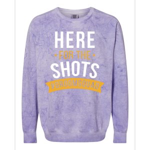 Here For The Shots Groom Squad Colorblast Crewneck Sweatshirt