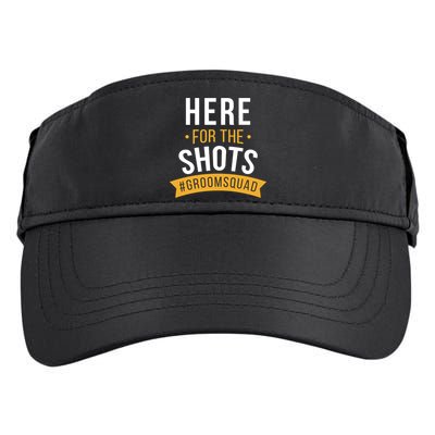 Here For The Shots Groom Squad Adult Drive Performance Visor