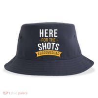 Here For The Shots Groom Squad Sustainable Bucket Hat