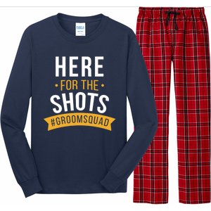 Here For The Shots Groom Squad Long Sleeve Pajama Set