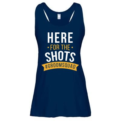 Here For The Shots Groom Squad Ladies Essential Flowy Tank