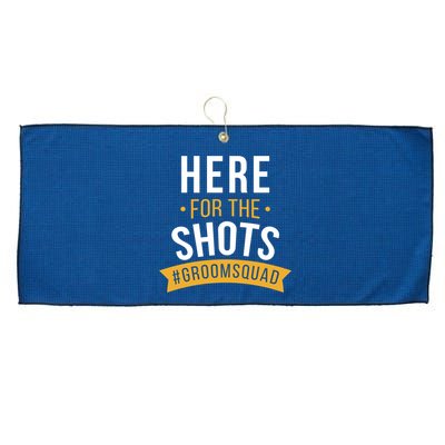 Here For The Shots Groom Squad Large Microfiber Waffle Golf Towel