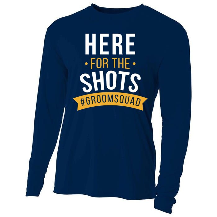 Here For The Shots Groom Squad Cooling Performance Long Sleeve Crew