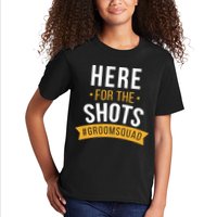 Here For The Shots Groom Squad Kids T-Shirt
