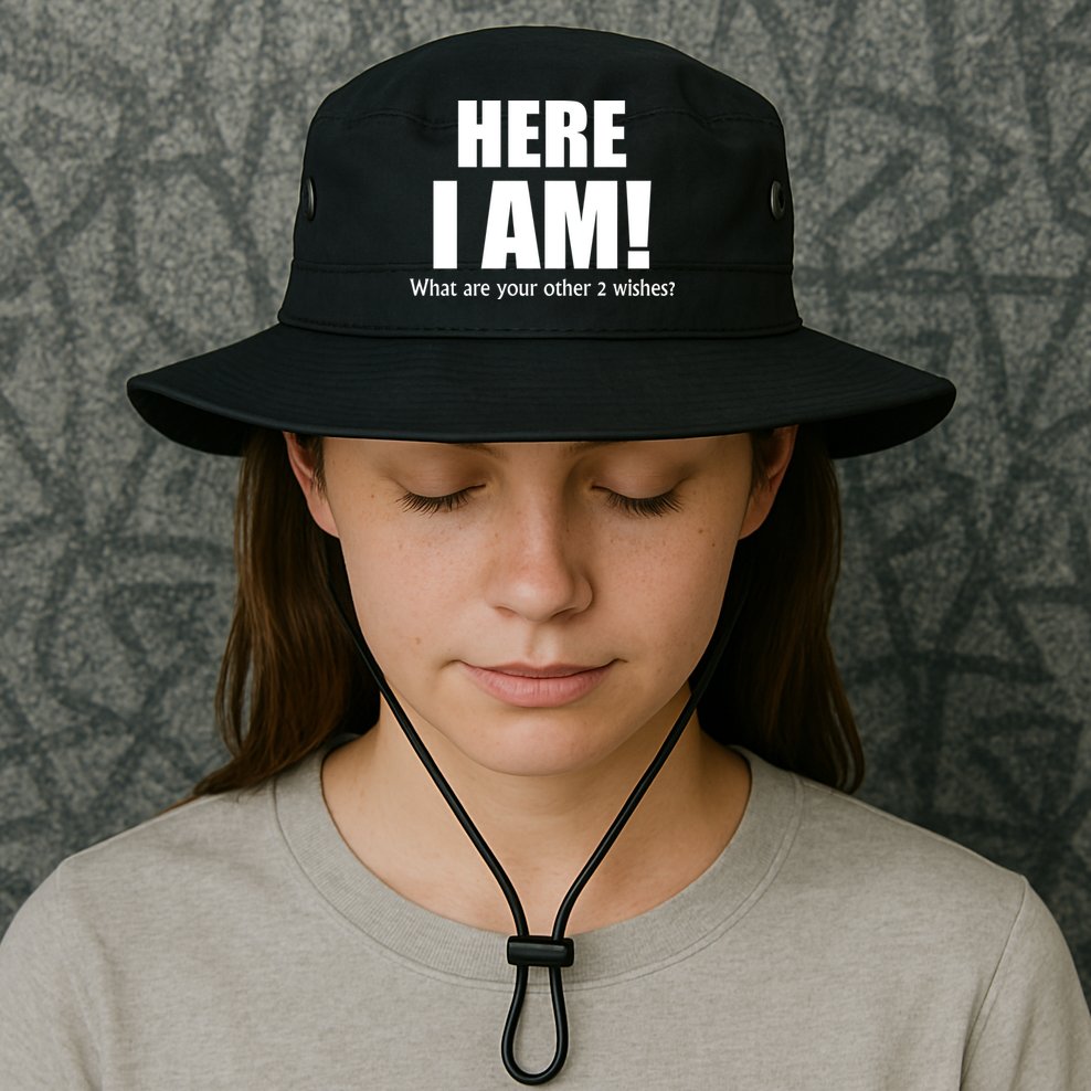 Here I Am! What Are Your Other 2 Wishes? Bucket Hat