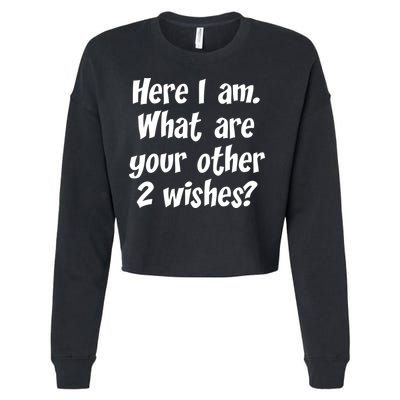 Here I Am, What Are Your Other Two Wishes Cropped Pullover Crew