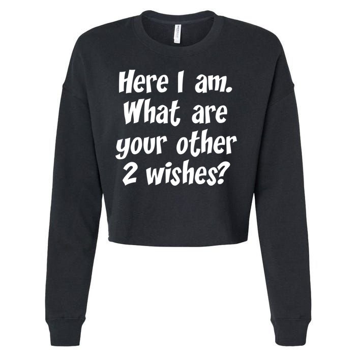 Here I Am, What Are Your Other Two Wishes Cropped Pullover Crew