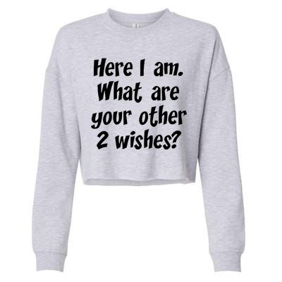 Here I Am, What Are Your Other Two Wishes Cropped Pullover Crew