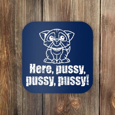 Here Pussy Pussy Pussy Cat Coaster