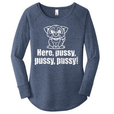 Here Pussy Pussy Pussy Cat Women's Perfect Tri Tunic Long Sleeve Shirt