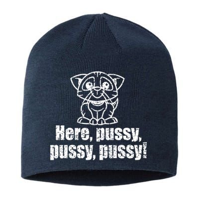 Here Pussy Pussy Pussy Cat Sustainable Beanie