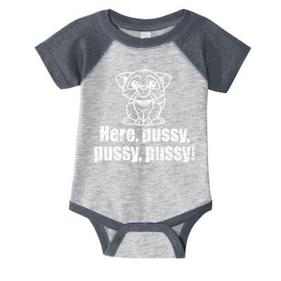 Here Pussy Pussy Pussy Cat Infant Baby Jersey Bodysuit