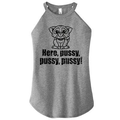 Here Pussy Pussy Pussy Cat Women's Perfect Tri Rocker Tank