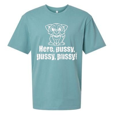 Here Pussy Pussy Pussy Cat Sueded Cloud Jersey T-Shirt