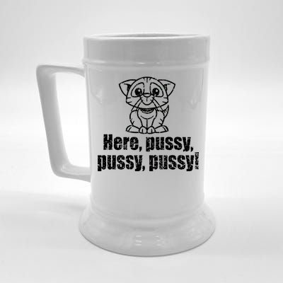 Here Pussy Pussy Pussy Cat Beer Stein