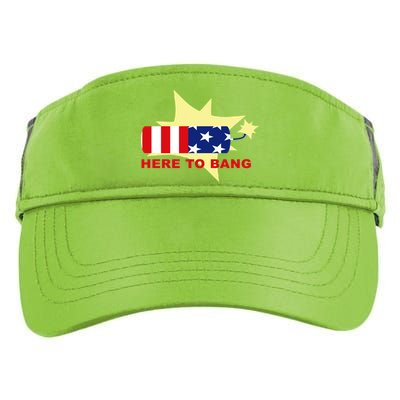 Here To Bang Independence Day 4th of July Adult Drive Performance Visor