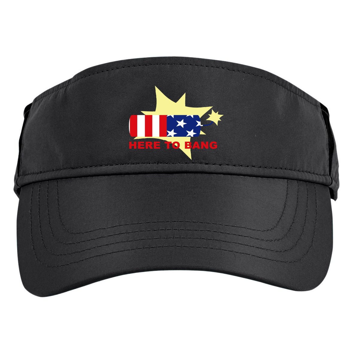 Here To Bang Independence Day 4th of July Adult Drive Performance Visor