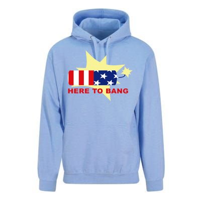 Here To Bang Independence Day 4th of July Unisex Surf Hoodie