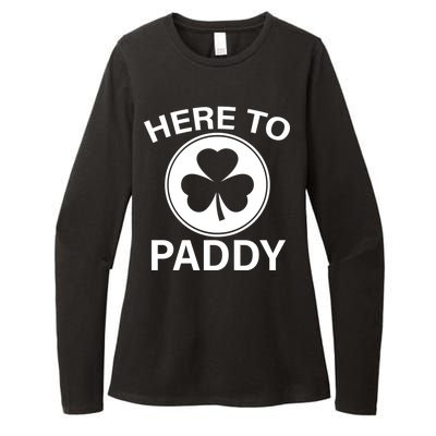 Here To Paddy Funny St Patricks Day Womens CVC Long Sleeve Shirt