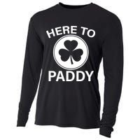 Here To Paddy Funny St Patricks Day Cooling Performance Long Sleeve Crew