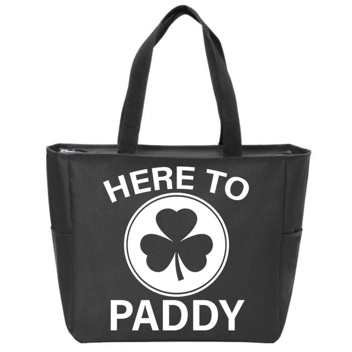 Here To Paddy Funny St Patricks Day Zip Tote Bag