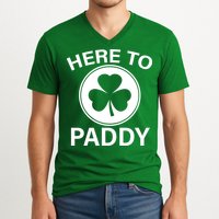 Here To Paddy Funny St Patricks Day V-Neck T-Shirt