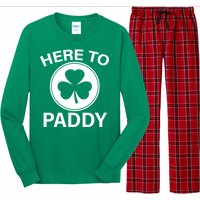 Here To Paddy Funny St Patricks Day Long Sleeve Pajama Set