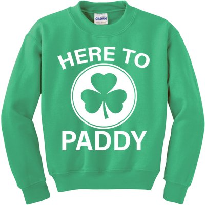 Here To Paddy Funny St Patricks Day Kids Sweatshirt
