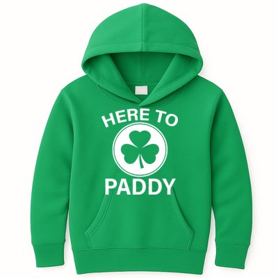 Here To Paddy Funny St Patricks Day Kids Hoodie