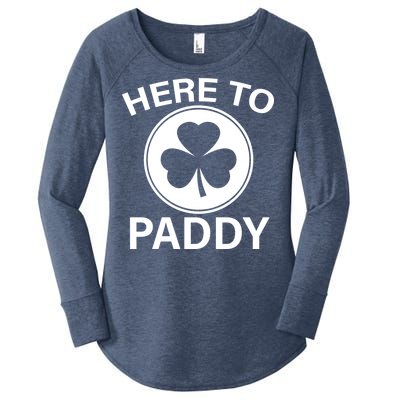 Here To Paddy Funny St Patricks Day Women's Perfect Tri Tunic Long Sleeve Shirt