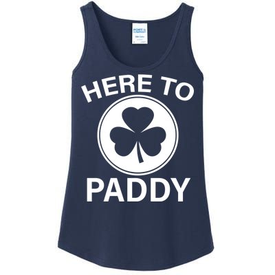 Here To Paddy Funny St Patricks Day Ladies Essential Tank