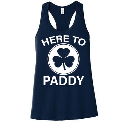 Here To Paddy Funny St Patricks Day Women's Racerback Tank