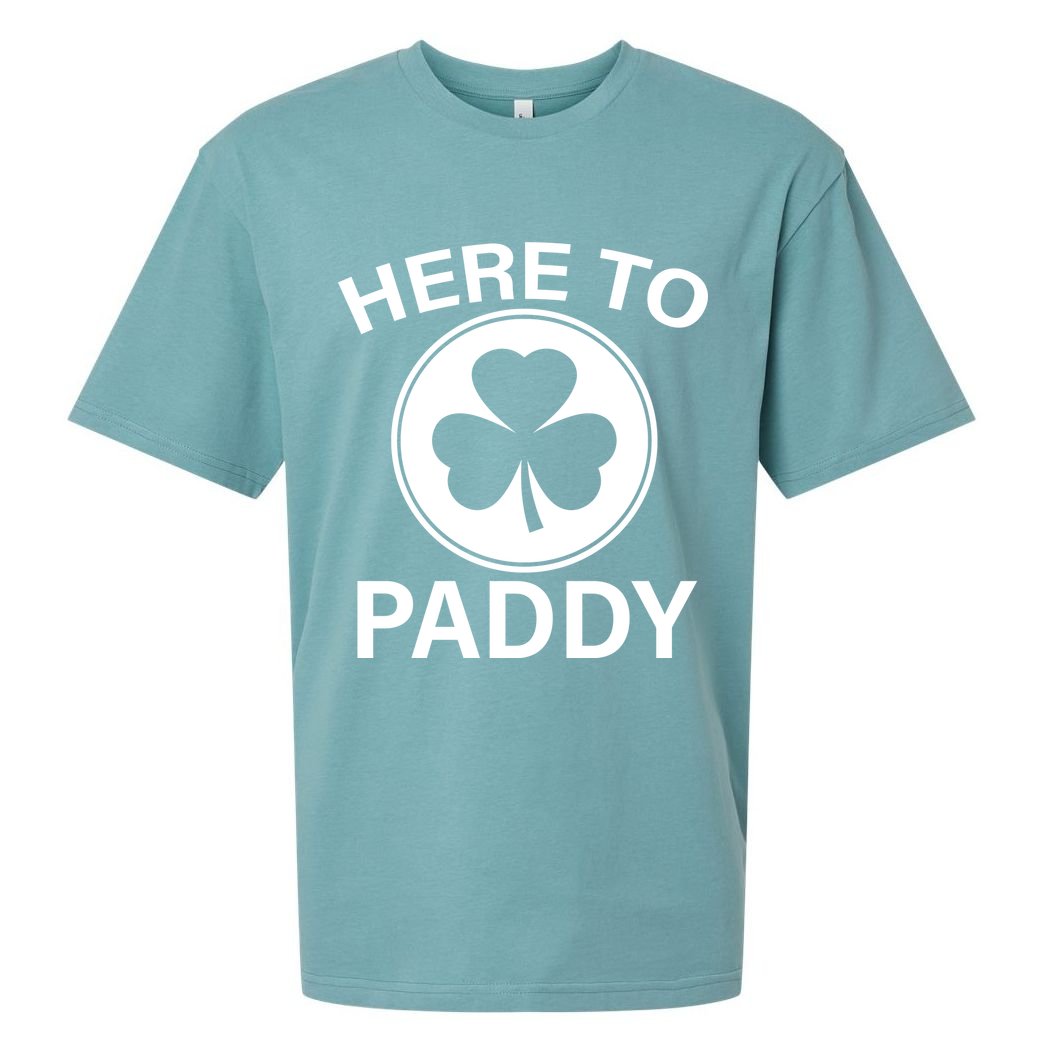 Here To Paddy Funny St Patricks Day Sueded Cloud Jersey T-Shirt