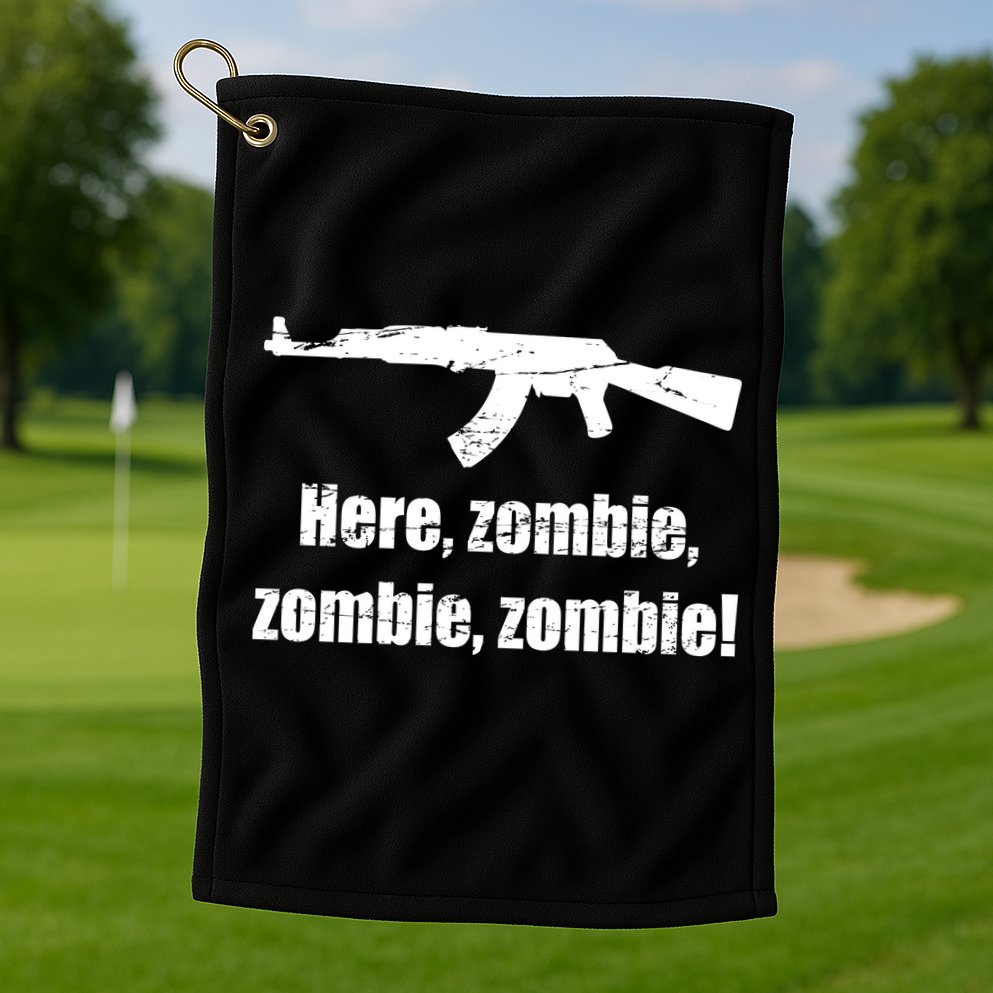 Here Zombie Zombie Zombie Golf Towel