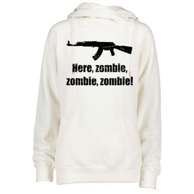 Here Zombie Zombie Zombie Womens Funnel Neck Pullover Hood